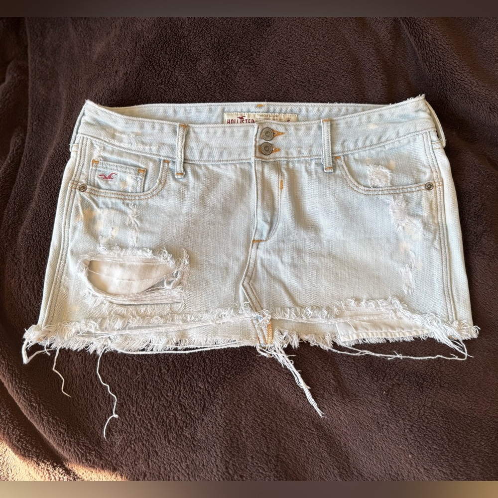 Hollister Light Blue Denim Jean Skirt
